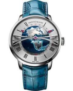 Arnold & Son Globetrotter Steel Opaline